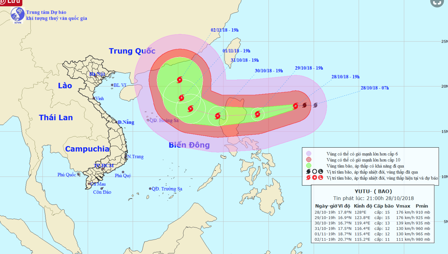Sức[-]gió[-]mạnh[-]nhất[-]vùng[-]gần[-]tâm[-]bão[-]Yutu[-]giảm[-]xuống[-]cấp[-]15[-]